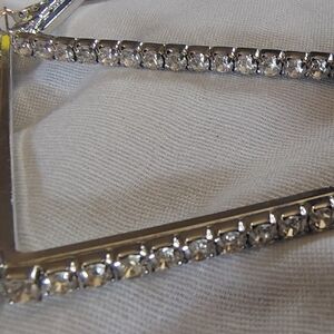 Elegant Large Trending Crystal Square Hoop Statement Earrings